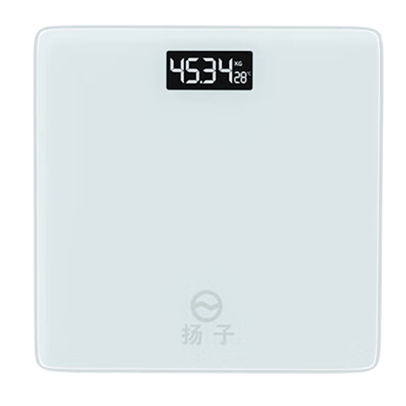 扬子体重秤小巧玲珑便捷轻薄耐用细腻光滑包边白色JS-2629
