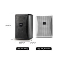 JBL CONTROL 25-1L室外全天候壁挂音箱 会议室背景音乐音响 黑色