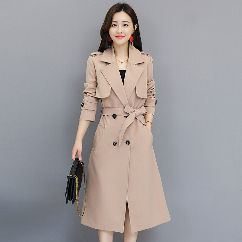 女装中款风衣_女装风衣新款中长款