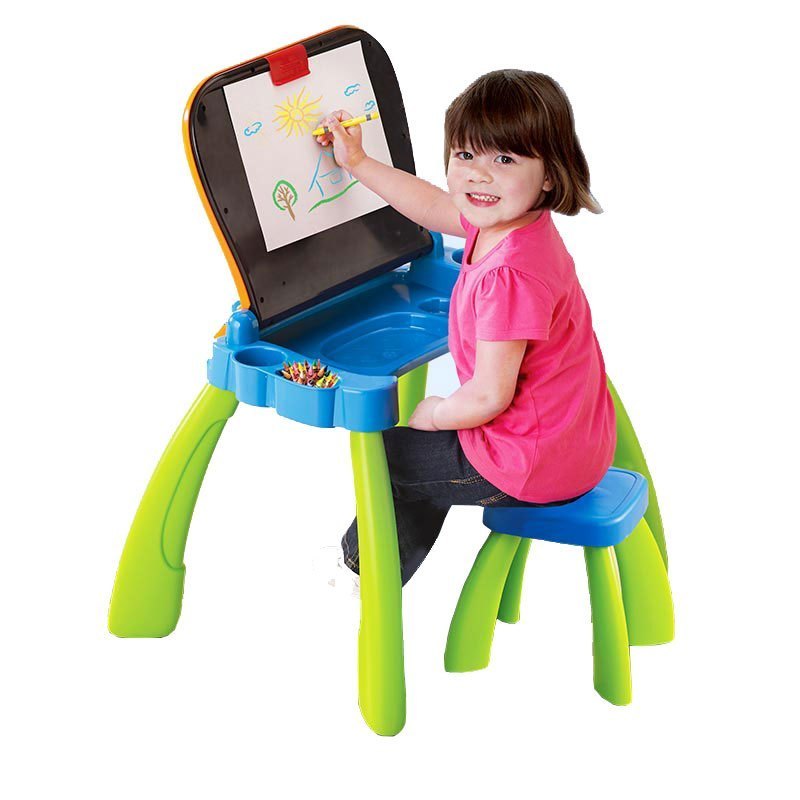 [苏宁自营]伟易达Vtech 点触学习桌 多功能学习桌早教益智玩具桌可变黑板 绘画画板高清大图