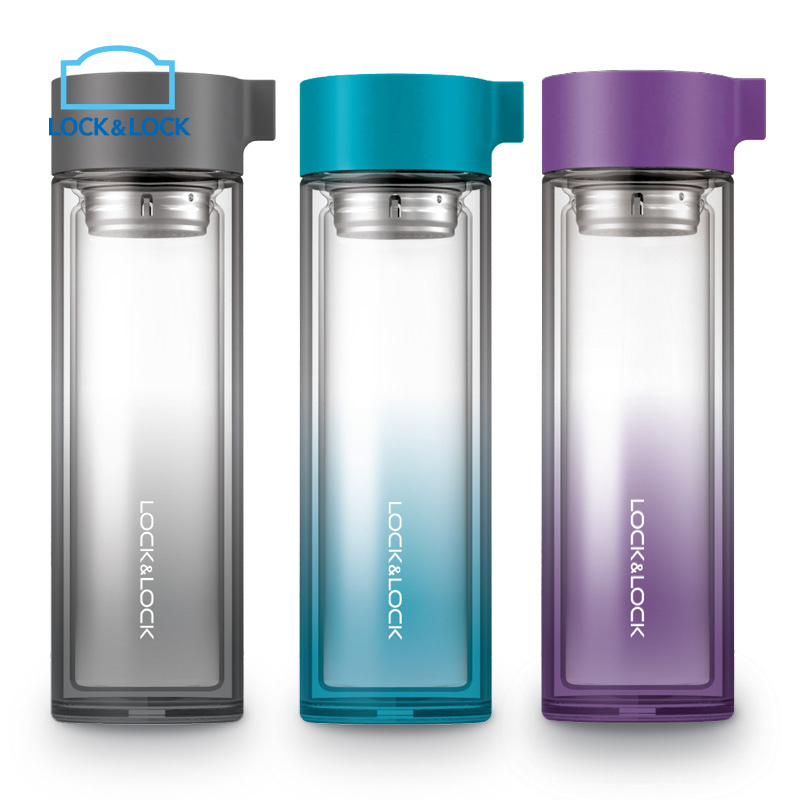 乐扣乐扣（lock&lock）星钻双层玻璃水杯 LLG653高清大图