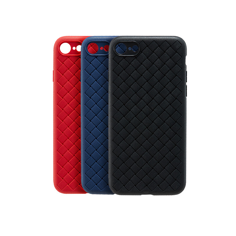 HIGE/iPhone6/iPhone6S手机壳保护套 编织纹 软壳 全包 防摔 耐磨 适用于苹果6/6s手机壳 黑