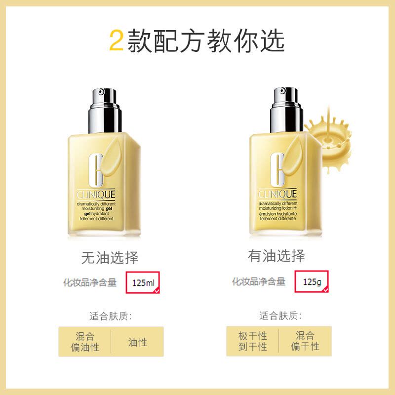 倩碧(CLINIQUE)天才黄油 卓越控油面霜 保湿补水 啫喱无油乳液 男女学生可用 125ml /无油图片