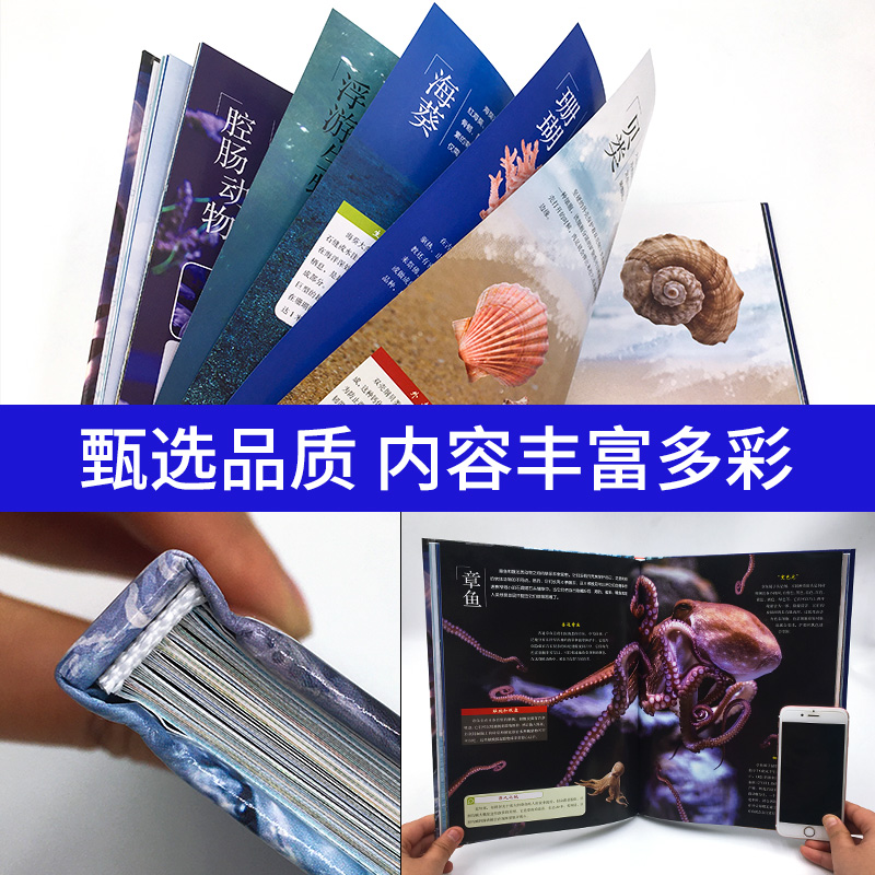 [醉染正版]万物探索/海洋生物百科全书大百科儿童科普读物中小学生课外阅读书籍三四五六年级青少年科学探索书少幼儿十万个为什高清大图