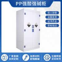 永格PP酸碱柜耐强酸试剂柜实验室耐腐蚀化学药品柜危化品器皿柜双锁柜90加仑