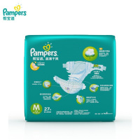 帮宝适(Pampers)超薄干爽透气婴儿纸尿裤/尿不湿正品 中号M27片(6-11kg)(国产)