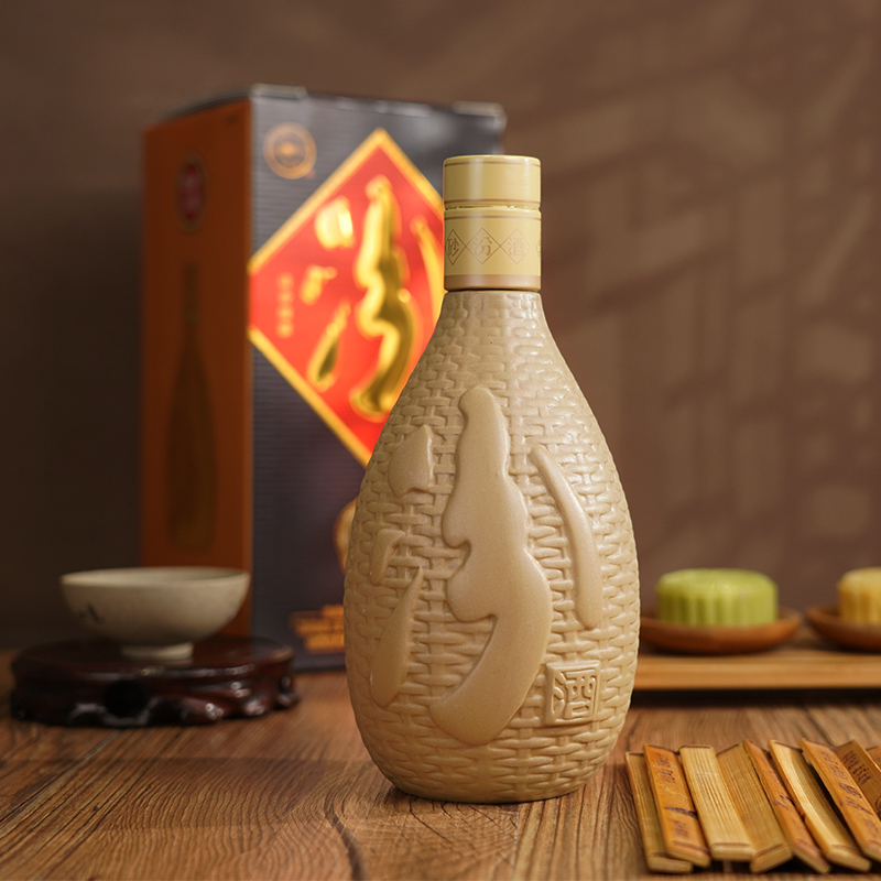 [官方正品]山西杏花村汾酒 53度紫砂汾酒475ml*6瓶纯粮整箱白酒