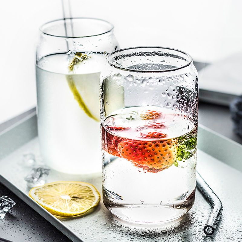 可乐杯透明玻璃饮料杯奶茶柠檬汽水果汁富士山水杯ins易拉罐报价_参数