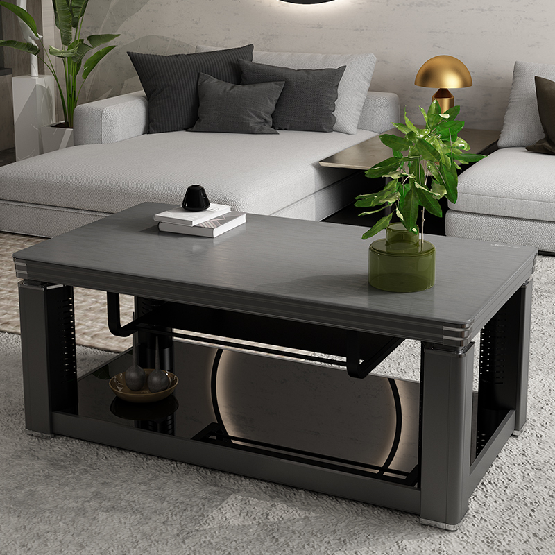 美的midea电暖桌取暖桌长方形家用多功能烤火桌客厅电暖电热茶几升降