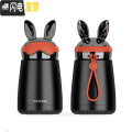 三维工匠2019新款韩版可爱不锈钢卡通小兔保温杯时尚男少女便携水杯可定制 新款幻影黑