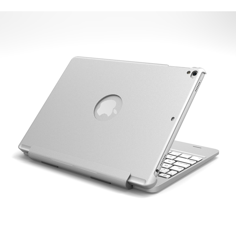 HIGE/无线分体蓝牙键盘 2018新苹果ipad pro 9.7保护套 可拆分式蓝牙键盘套 pro9.7英寸 银色