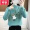可莉允12岁女大童加厚毛衣13女孩秋冬装15初中学生学院风2022新款