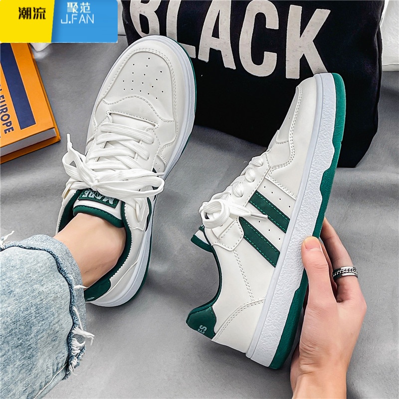 聚范男鞋夏季2024新款潮流小白鞋男士休闲德训平板鞋小众运动潮鞋高清大图