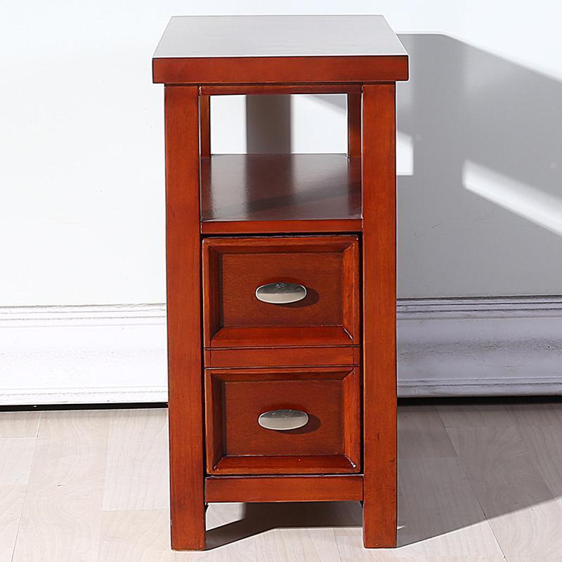 森美人美式沙发边几角几客厅小茶几边柜储物柜置物架边桌床头柜小桌子 艾菲尔单抽（61*31*61）