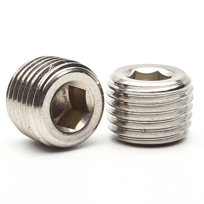 公制英制304不锈钢内六角油塞堵头内六角丝堵管堵螺塞8分4分6分8折98