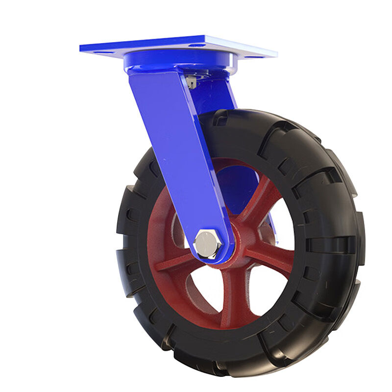豫众诺 重型工业橡胶轮 12寸万向轮 个