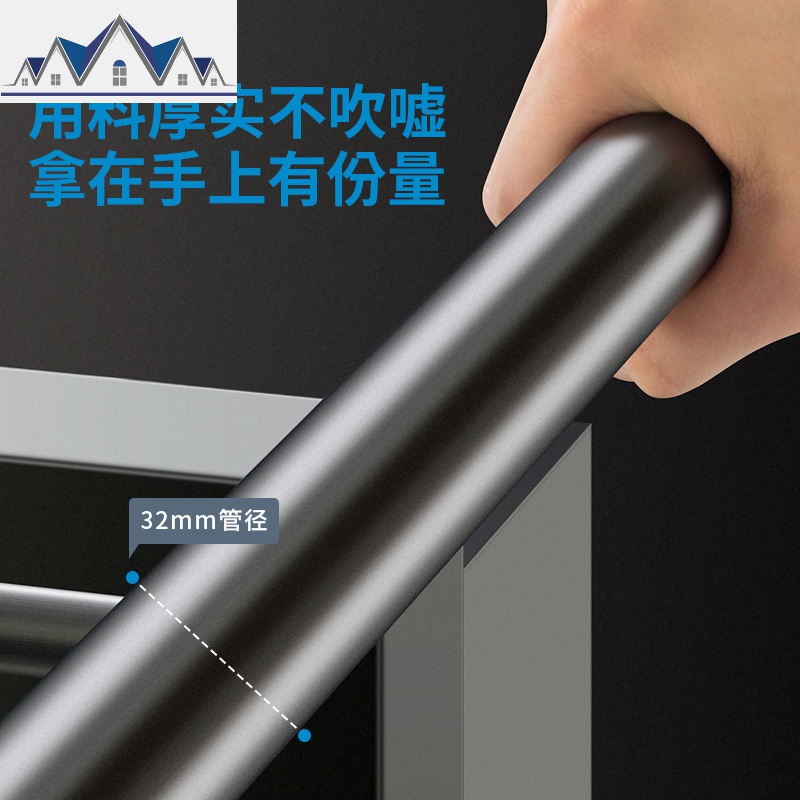 黑色厨房置物架落地多层收纳架微波炉烤箱锅架子调料架橱柜货架 三维工匠高清大图