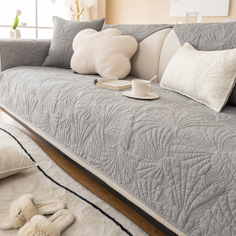 京城派北欧水洗纯棉沙发垫现代座垫民宿防滑提花沙发套罩四季通用 沙发垫