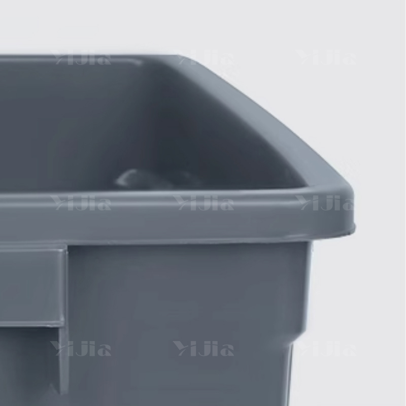 翌嘉YJ4122098 长方形夹缝翻盖分类垃圾桶 20L灰色无盖高清大图