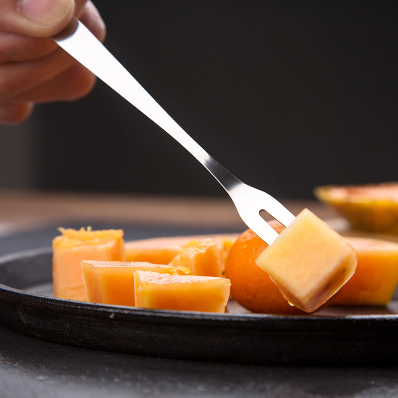 瓦图 304不锈钢叉子 13.5*0.9cm 5个装/套高清大图