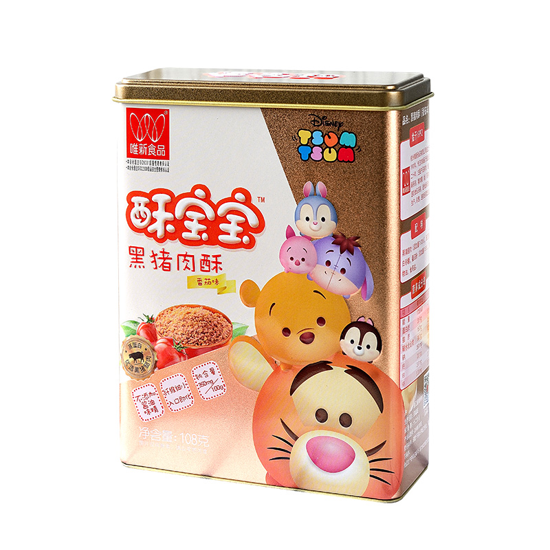 唯新 酥宝宝黑猪肉酥(番茄味)108g/罐装