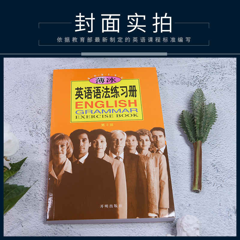 新版 薄冰英语语法练习册 英语语法初中高中大学四级六级考研大全实用英语语法零基础自学入门书 金版薄冰开明出版社