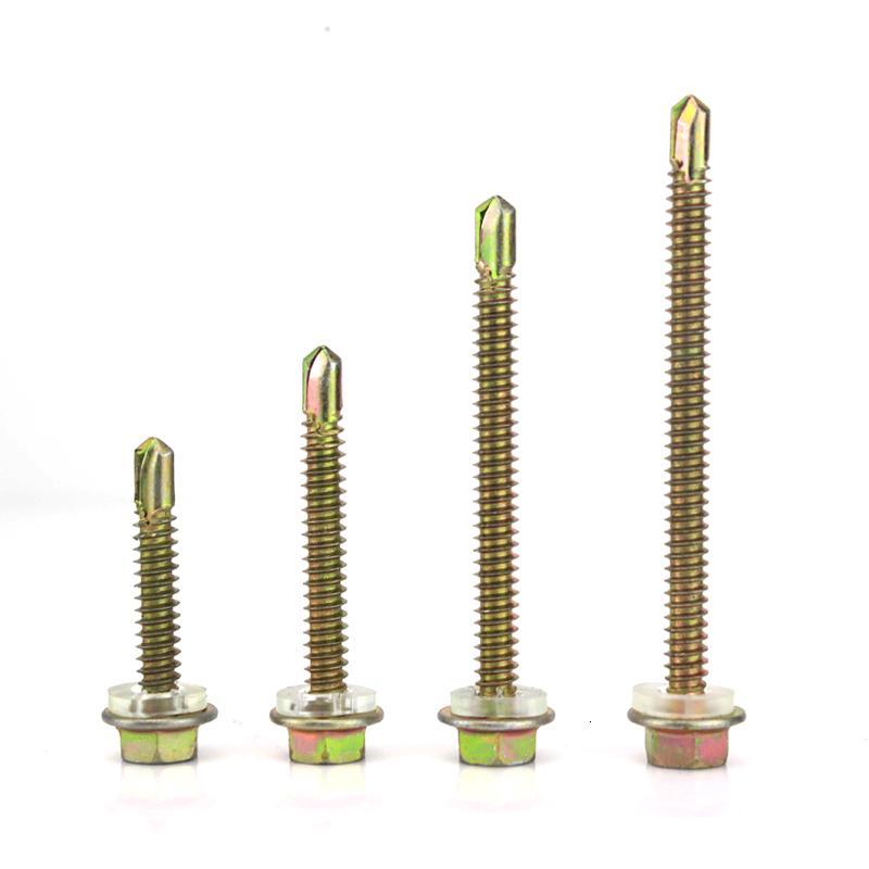 外六角钻尾螺丝彩钢瓦钉燕尾丝燕尾钉自钻自攻钻尾螺丝48m