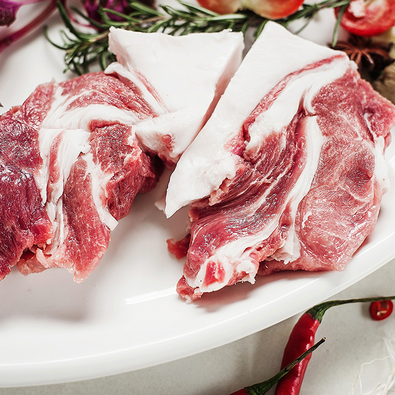 cctv致富经黑八戒黑猪肉梅花肉瘦肉肥肉原生态庐山松林散养黑土猪350g