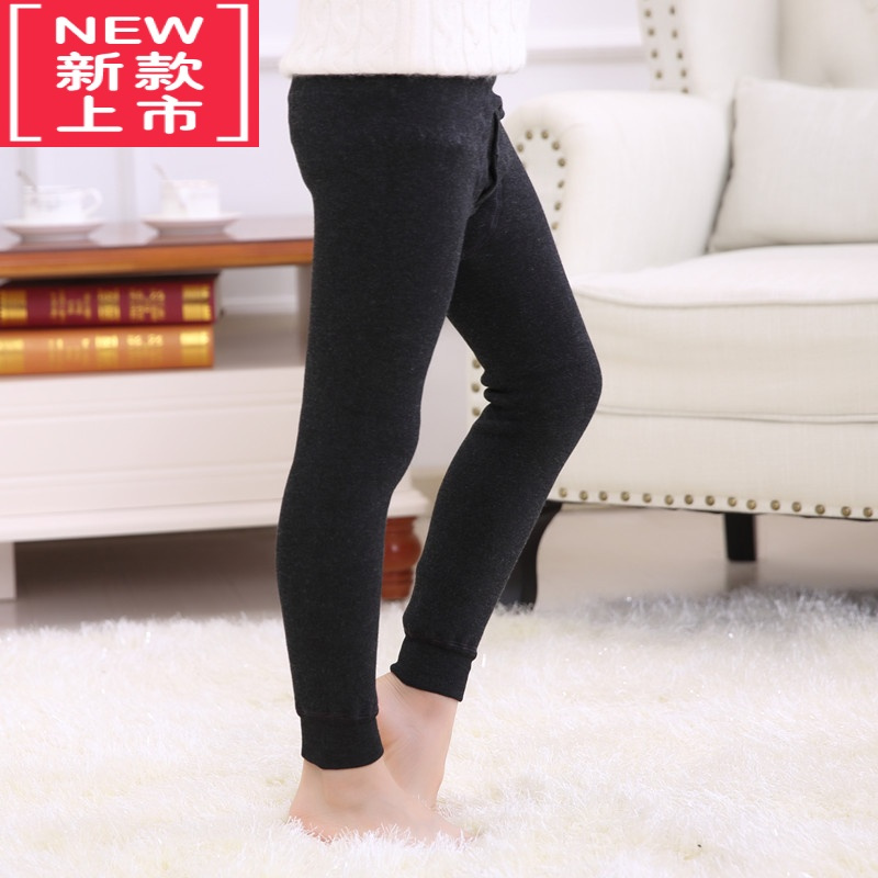 可莉允男士秋冬加绒加厚保暖裤儿童男童打底裤紧身内裤一体裤毛裤棉裤