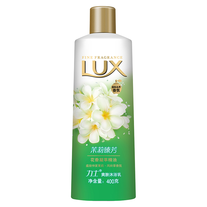 力士(Lux)沐浴露 爽肤沐浴乳 茉莉臻芳400ml 盛放仲夏茉莉 风铃草香氛[联合利华]