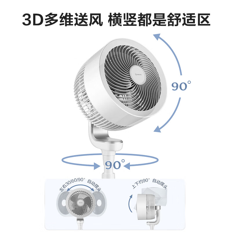 艾美特(AIRMATE) RDI82-1 电风扇 家用落地扇3D自动摇头 空气循环扇高清大图