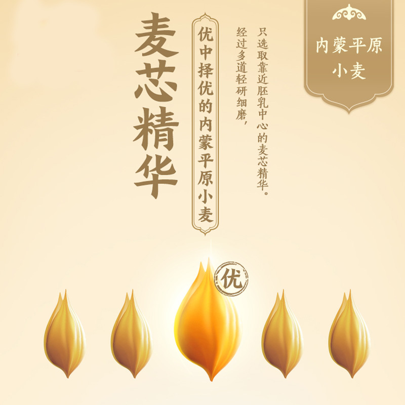 金龙鱼内蒙平原雪花粉500g*1袋家用宿舍小袋包子饺子面食面粉