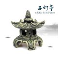 鱼缸造景假山石头仿真水草水族箱装饰大小摆件客厅生态躲避洞套餐 默认尺寸 石灯亭