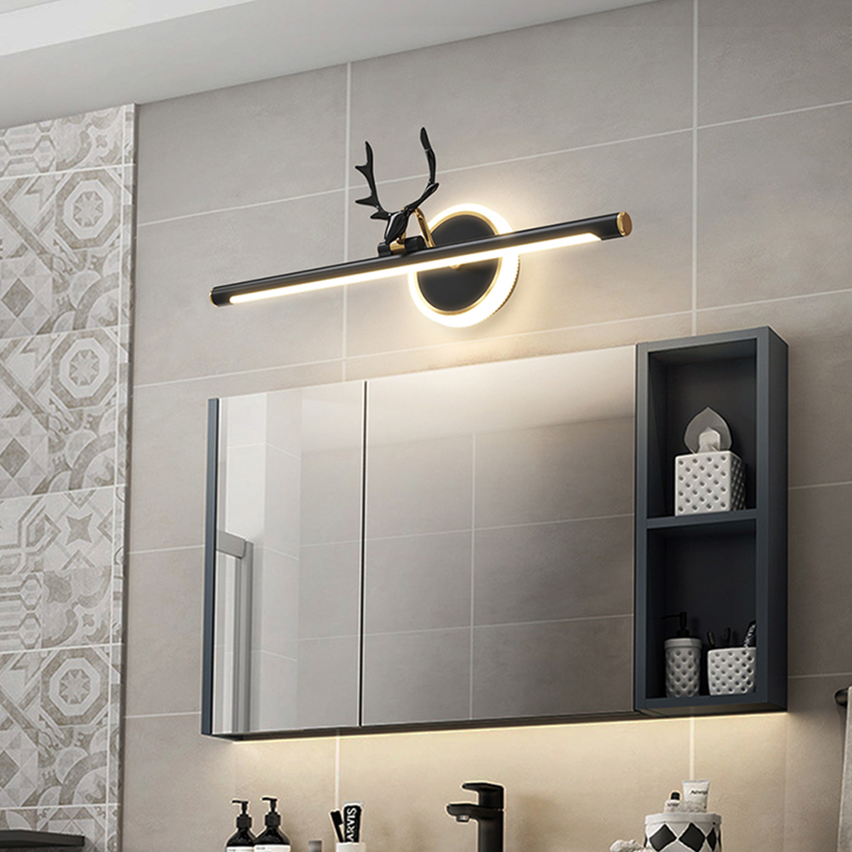 轻奢镜前灯卫生间简约现代美式轻奢厕所灯浴室灯led梳妆台北欧壁灯