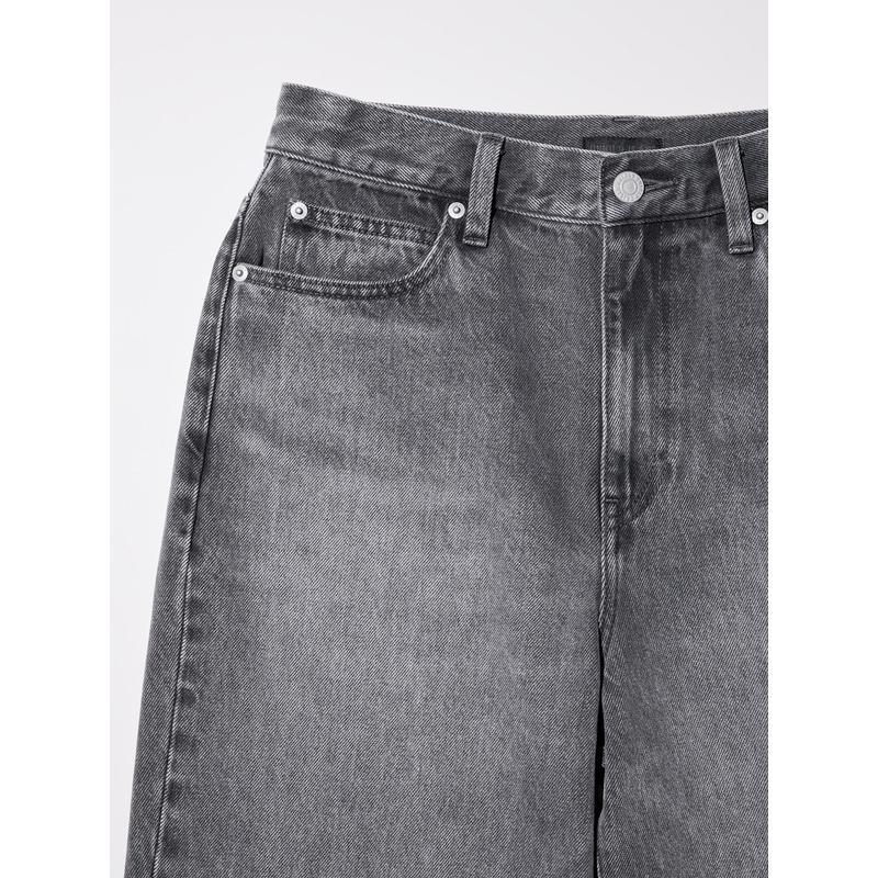 uniqlo优衣库牛仔裤休闲长裤女2024年夏季新款宽松显瘦直筒裤