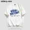 VICTORYVERA宽松短袖T恤女2022夏季新款欧美字母印花时尚上衣百搭