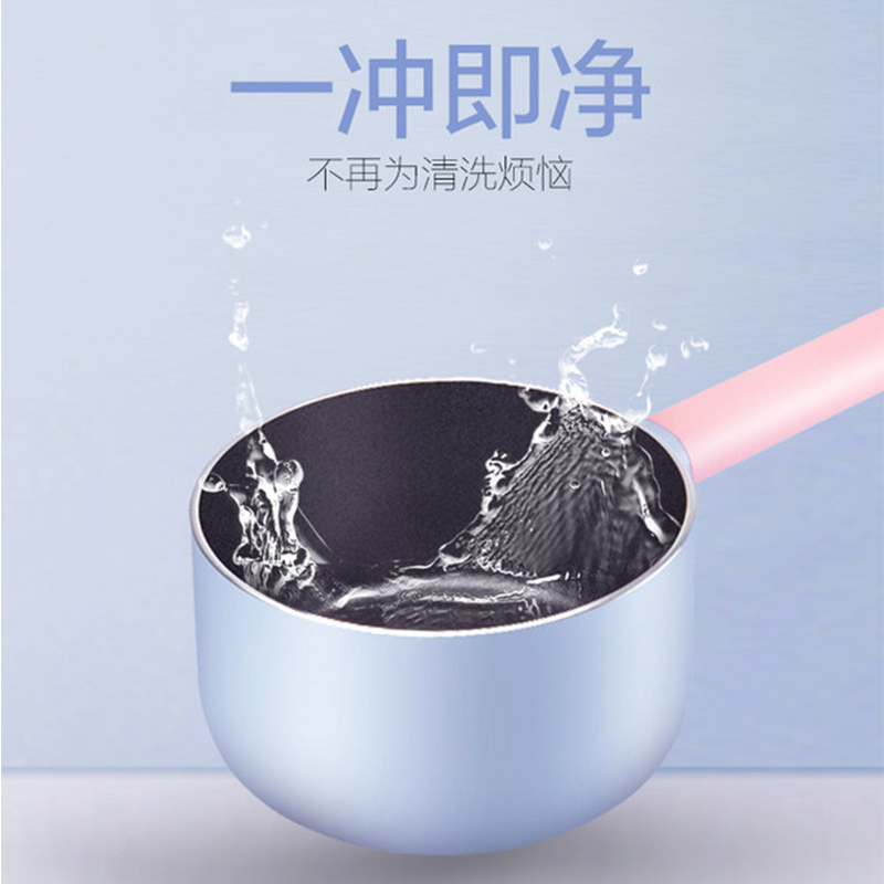 美的奶锅 不粘汤锅16cm宝宝辅食热牛奶泡面燃气电磁炉通用汤锅炊具 CJ16Pot305 蓝色