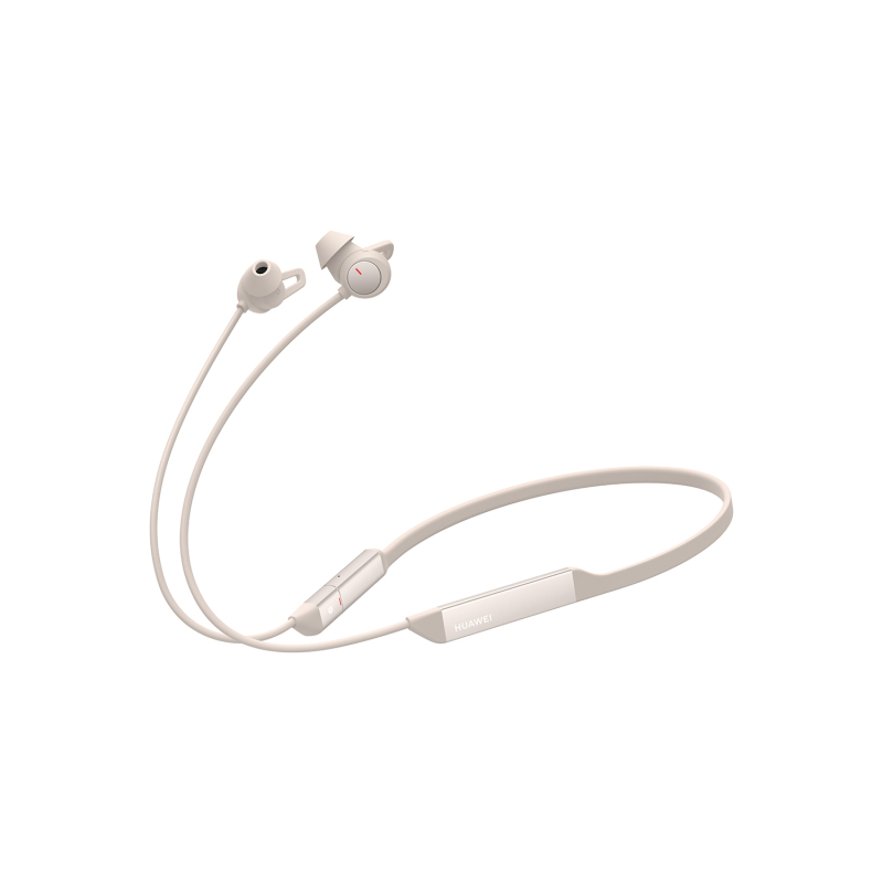 华为/HUAWEI FreeLace Pro 晨曦白 无线蓝牙运动颈挂耳机 入耳式耳机 智慧闪连快充 双重主动降噪