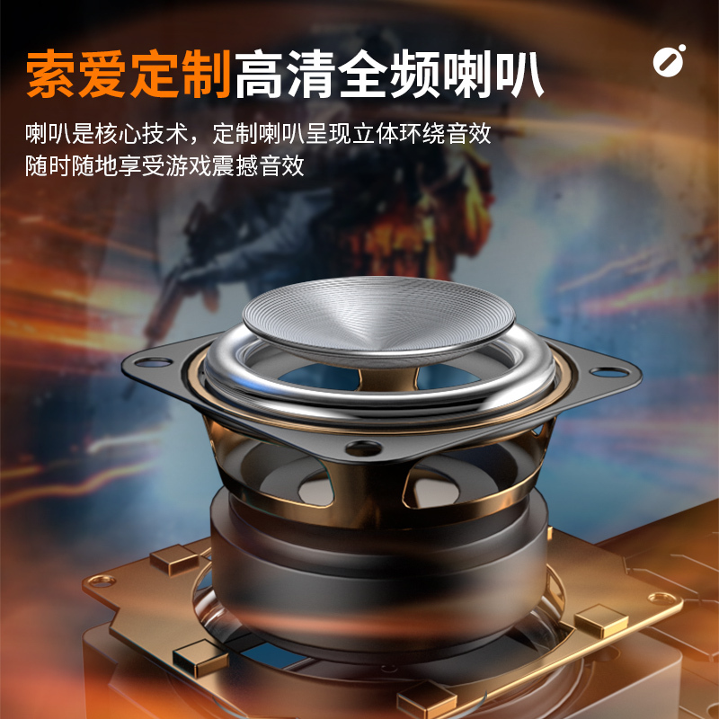 索爱高音质电脑桌面音响台式机家用电竞游戏小型蓝牙音箱长条低音炮笔记本客厅环绕一体喇叭 索爱SH39[时钟版]白色