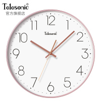 天王星(Telesonic)创意静音挂钟现代石英钟表居家家用客厅餐厅时钟艺术装饰壁钟个性创意简约挂表墙钟