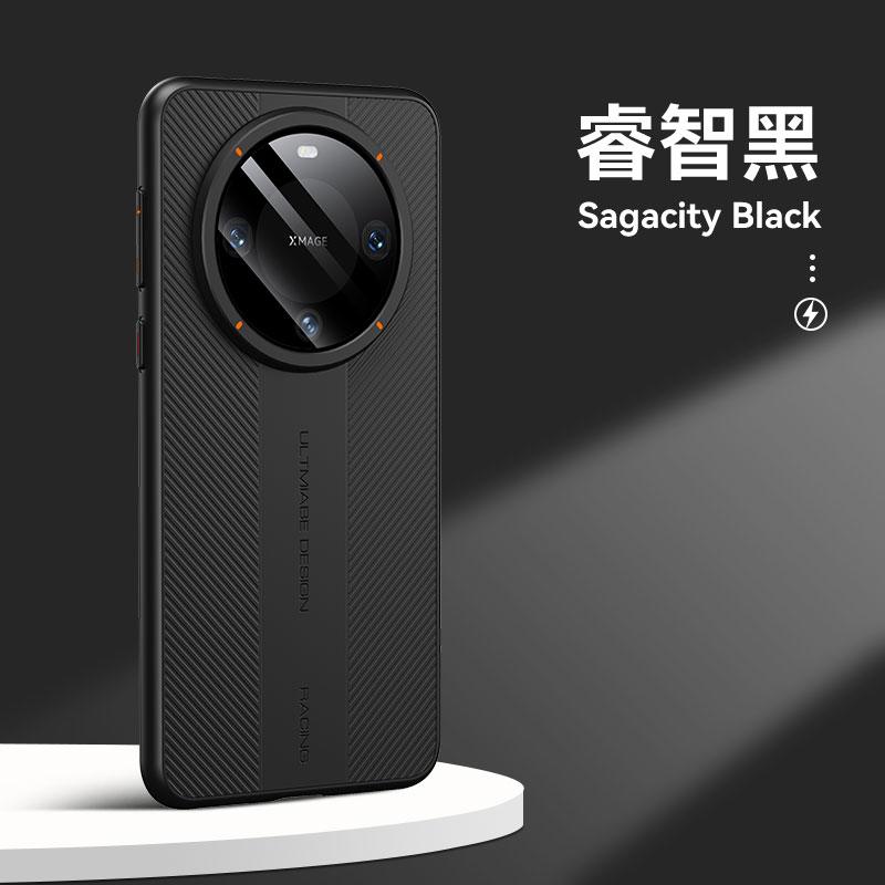 KONEL 适用于华为mate70磁吸手机壳mate70pro/pro+前后高出保护设计旋转指环支架手机保护套 mate60pro黑色