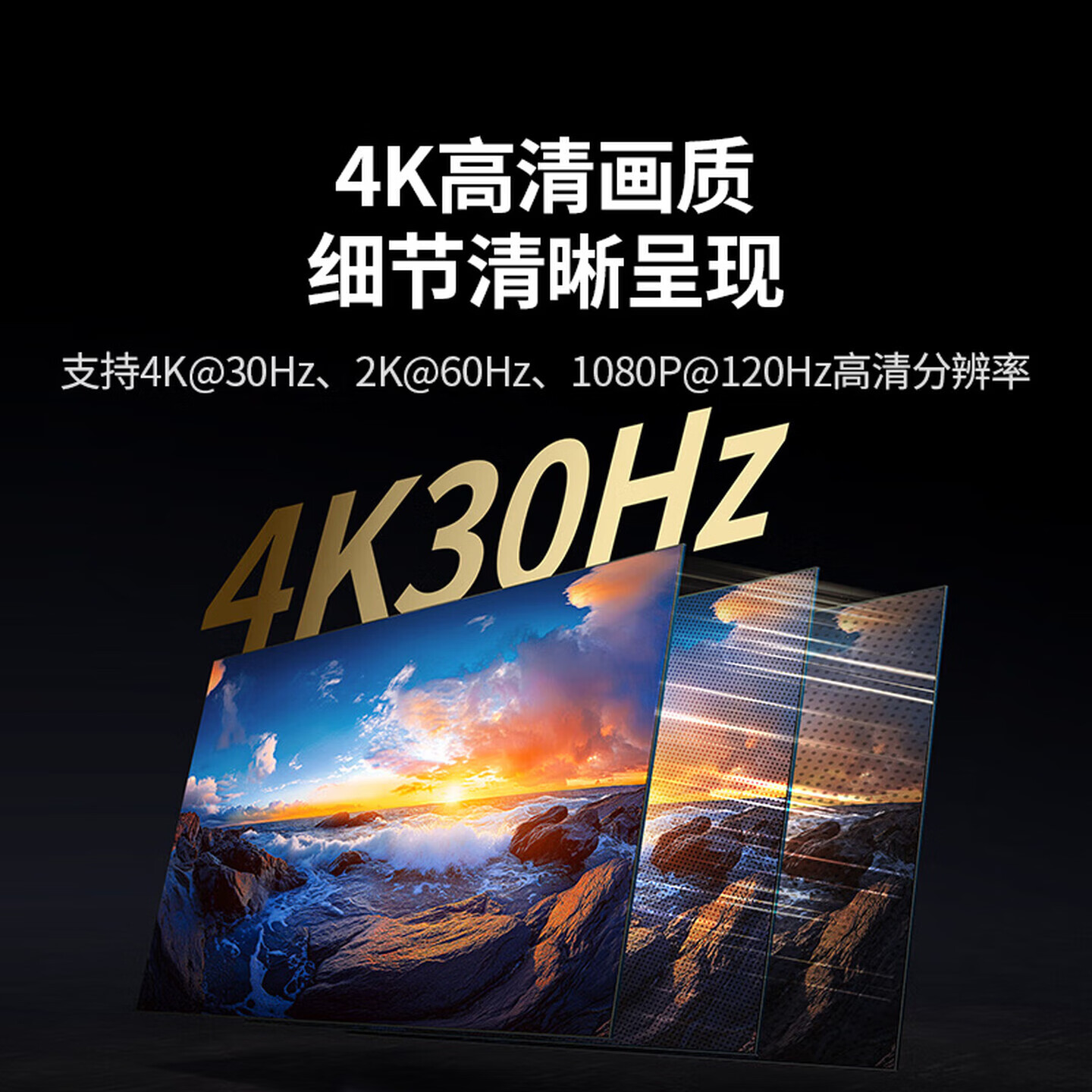 绿联 HDMI分配器一进四出 4K 55492高清大图