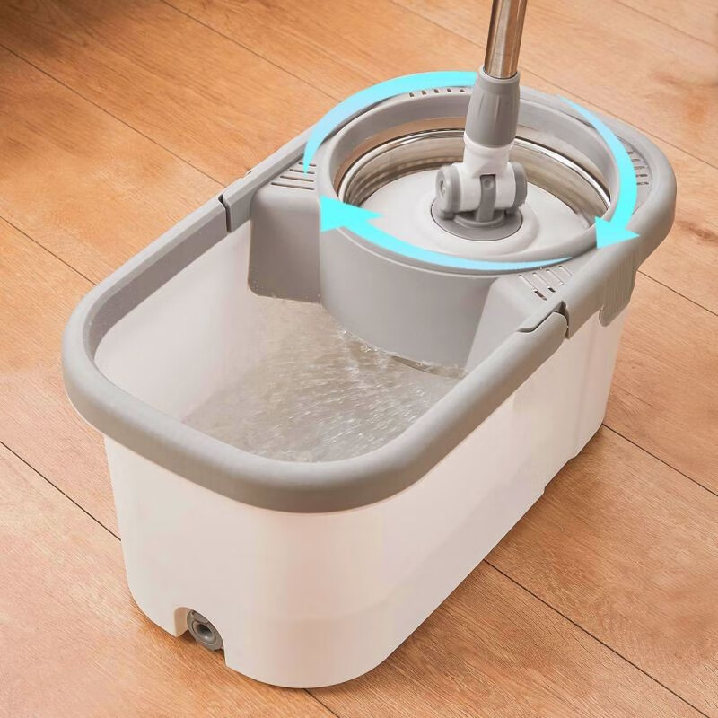 全格旋转拖把套装带桶/(2片装)高清大图