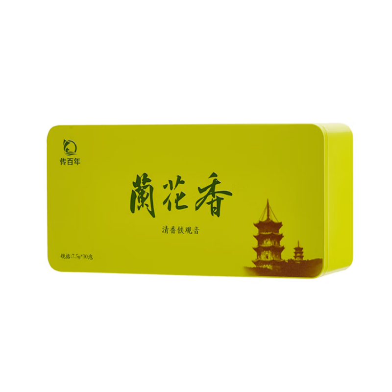 传百年茶叶[蘭花香] 清香铁观音礼盒装 225克/盒(7.5g*30泡)高清大图