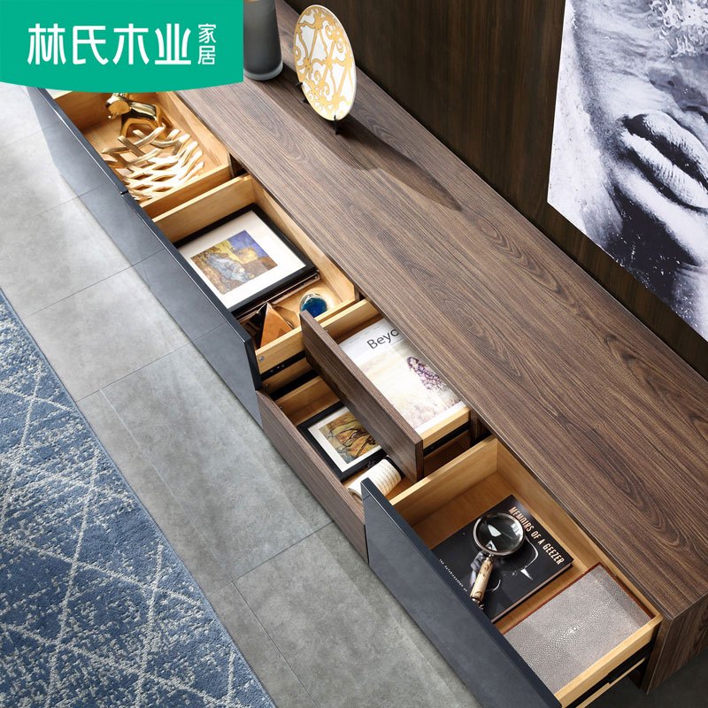 小户型创意时尚落地电视柜组装地柜简约现代客厅超窄储物桌子DY1M