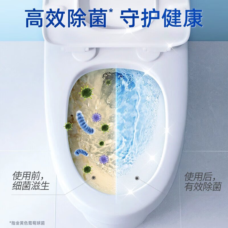 蓝月亮洁厕宝除菌去污垢持久耐用蓝泡泡洁厕灵马桶清洁剂除垢剂松木清香高清大图