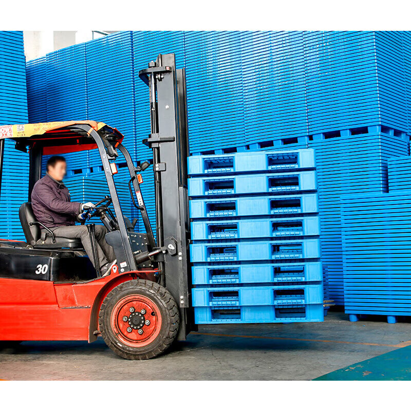 戴劲塑料卡板田字托盘仓储货架垫板防潮托盘新料加厚1200*1200*150mm高清大图