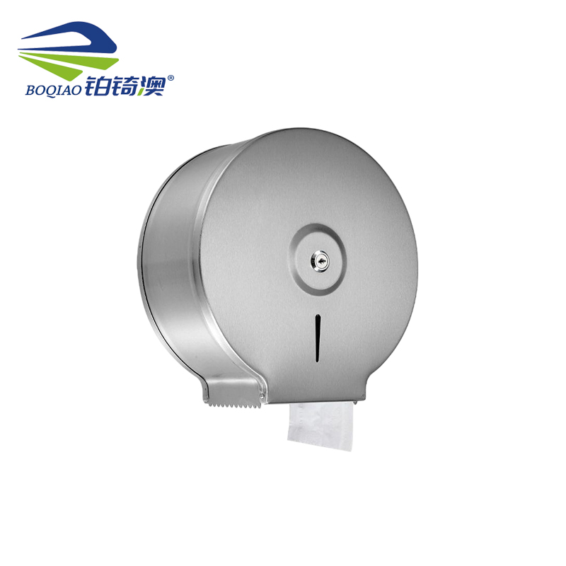 铂锜澳 304不锈钢壁挂式纸巾盒/26*25cm-圆形砂钢/个高清大图