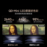 Vidda 贴贴壁纸电视 100英寸海信电视智能家用液晶电视机100V7Q