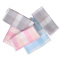 踏绮 双层纱布小毛巾/方巾34*34cm/条(粉白、蓝白、灰白三色可选)